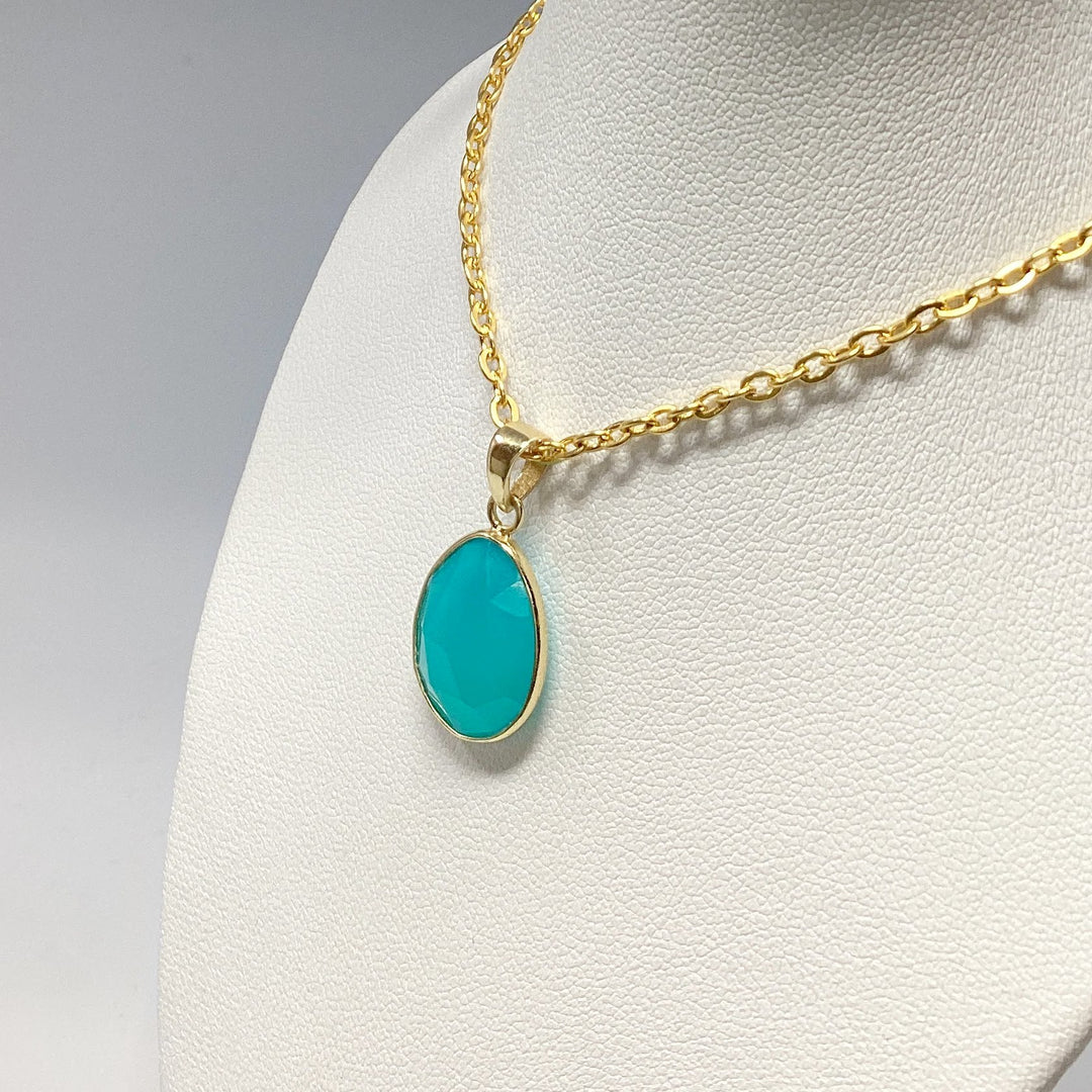 Paraiba Blue Onyx Pendant