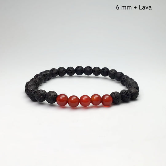 Carnelian Agate Beaded Bracelet