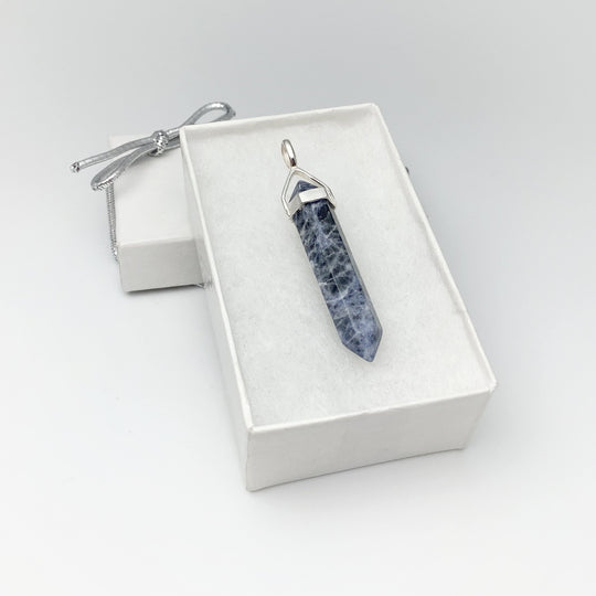 Sodalite Double Terminated Point Pendant