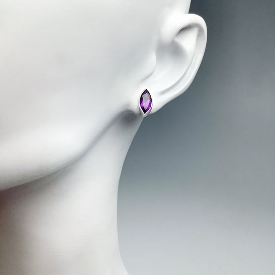 Amethyst Stud Earrings