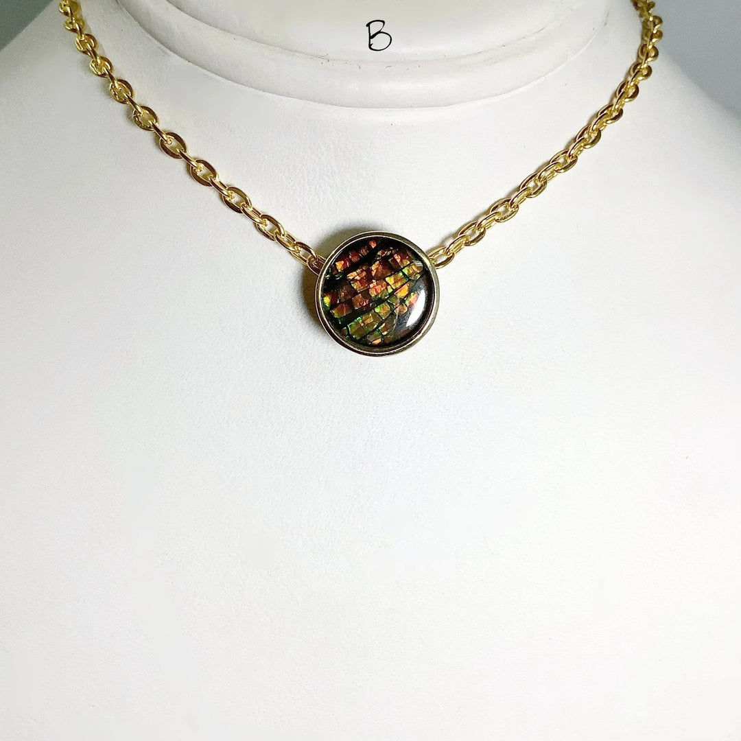 Alberta Ammolite 14K Gold Pendant