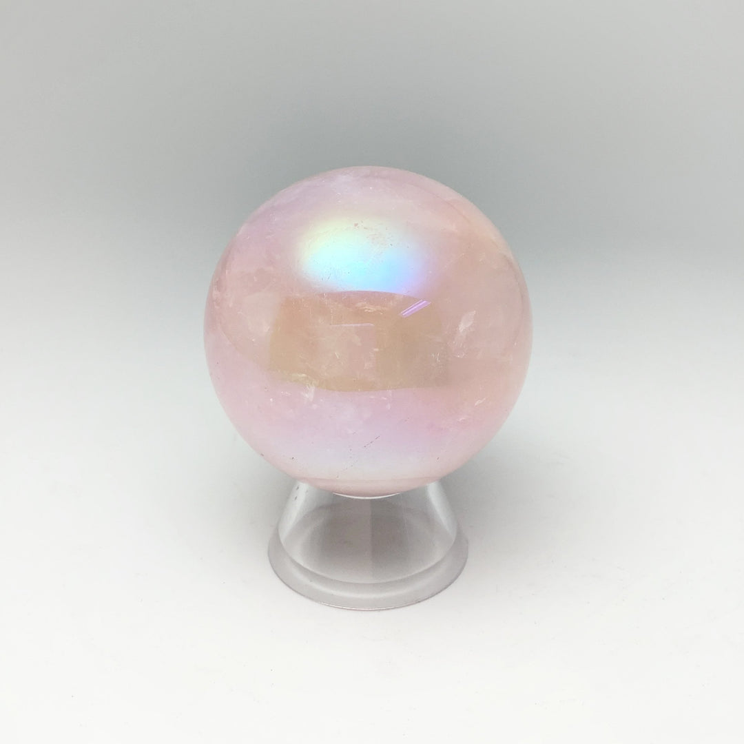 Aura Rose Quartz Sphere at $95 Each