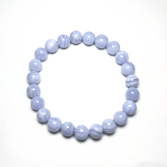 Blue Lace Agate Beaded Bracelet