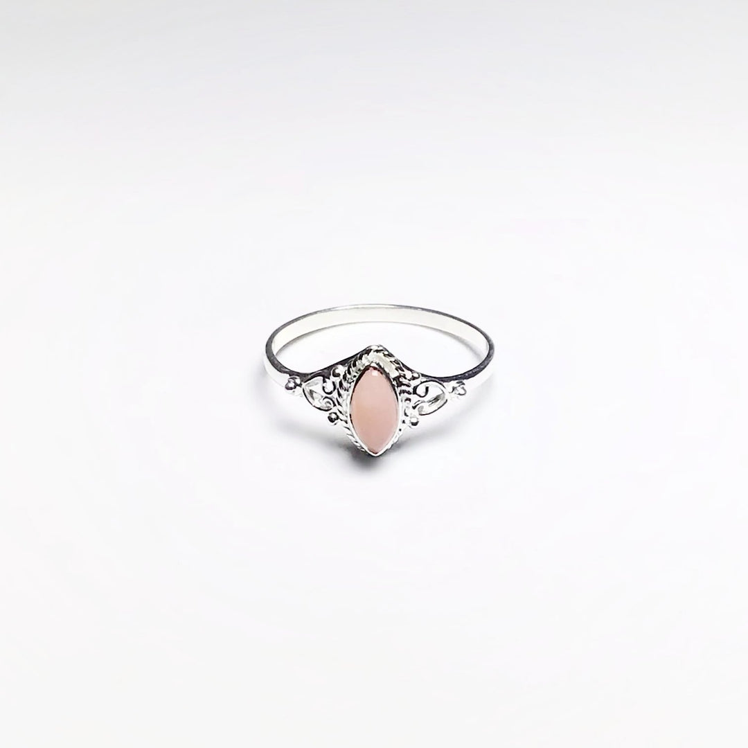 Pink Peruvian Opal Ring