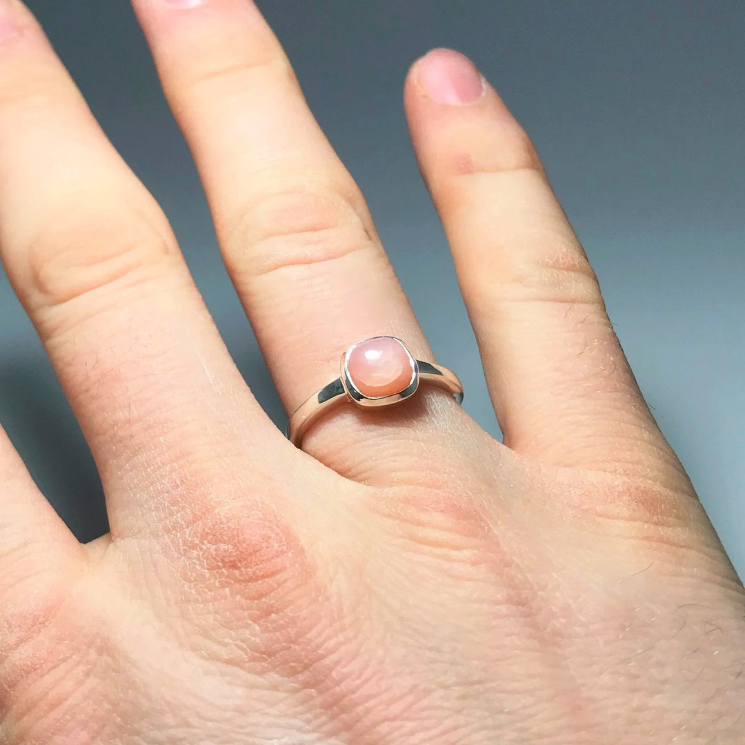 Pink Peruvian Opal Ring