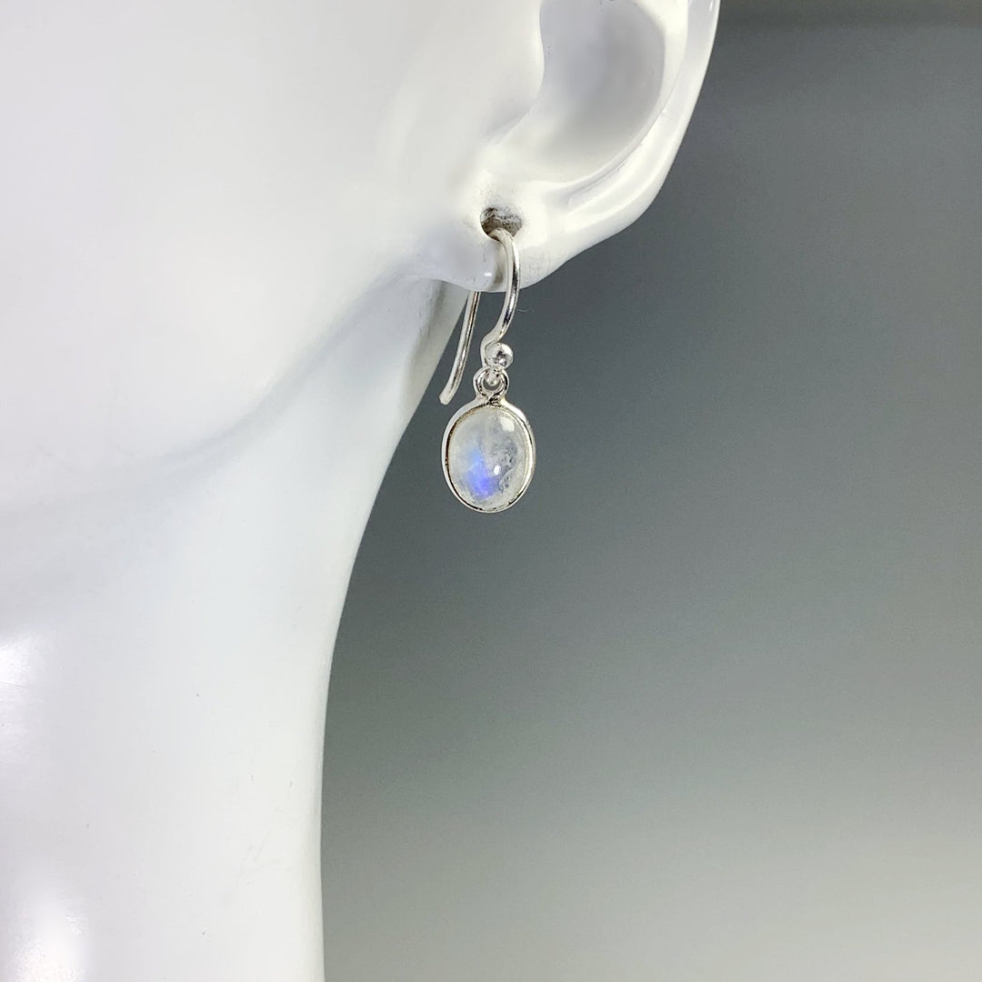 Rainbow Moonstone Dangle Earrings