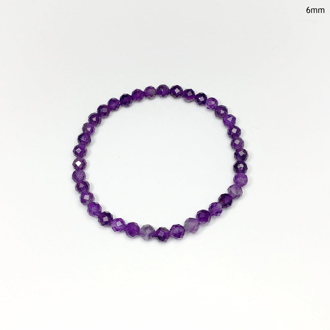 Amethyst Faceted Beaded Bracelet