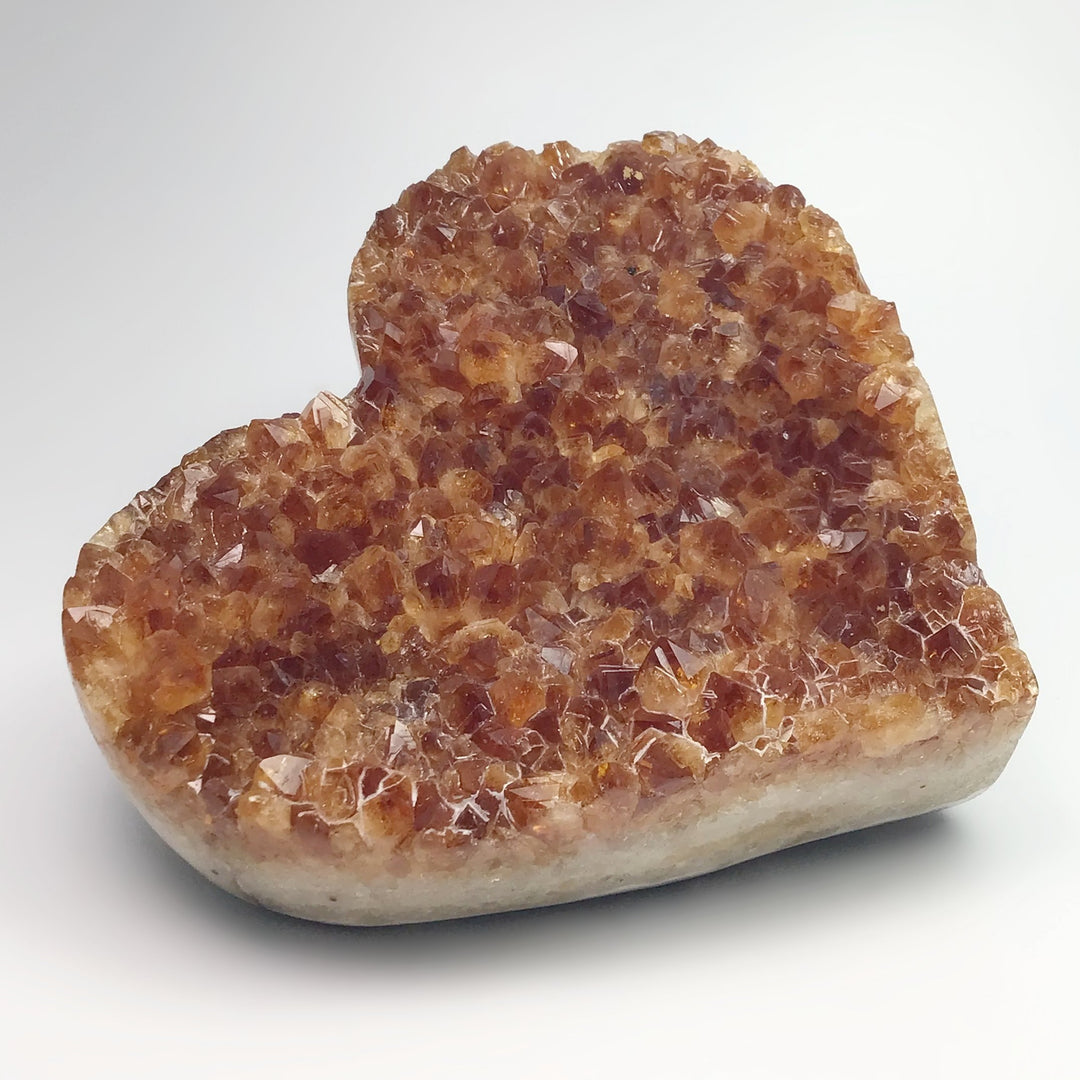 Citrine Druze Cluster Heart On Stand