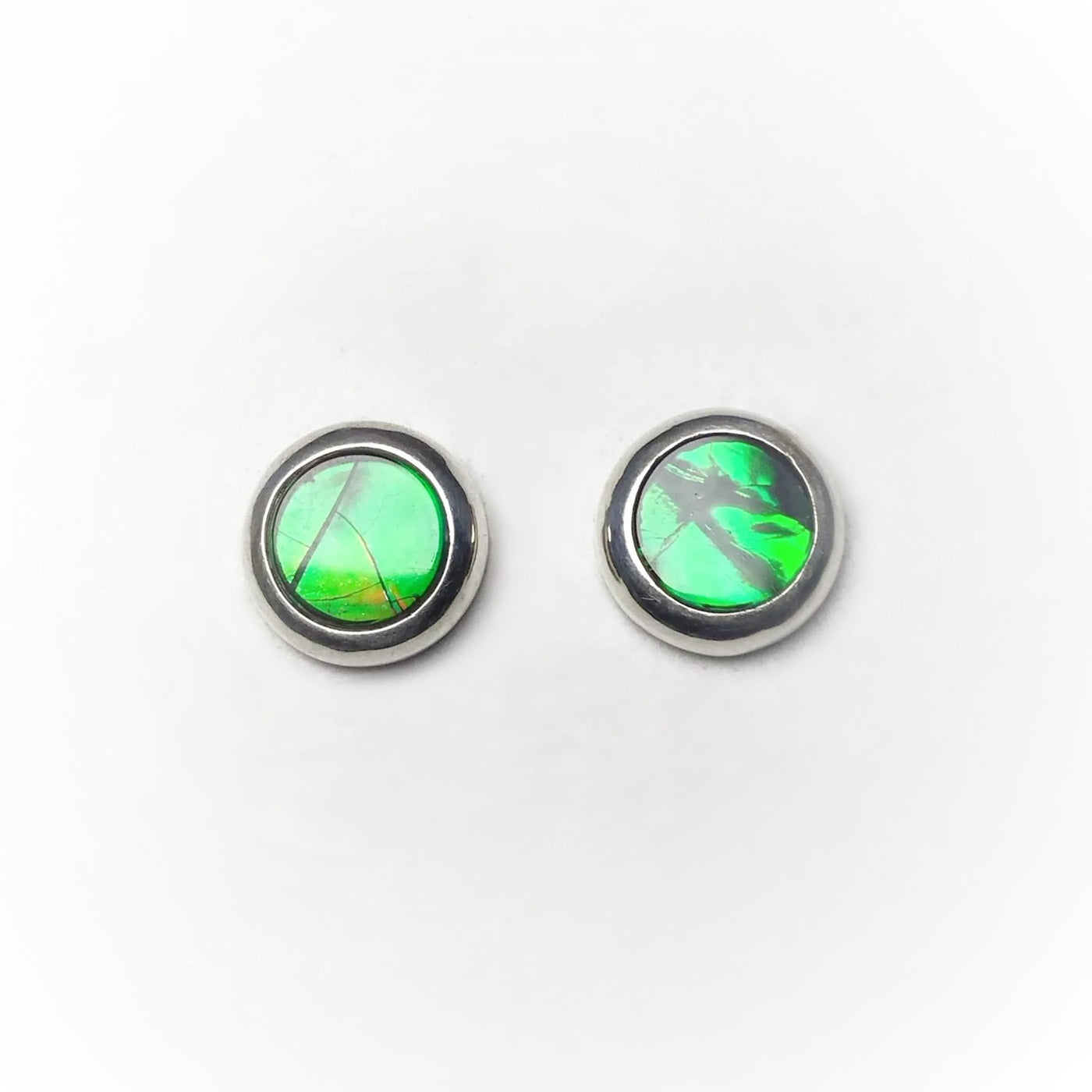 Alberta Ammolite Stud Earrings – Rocks and Gems Canada