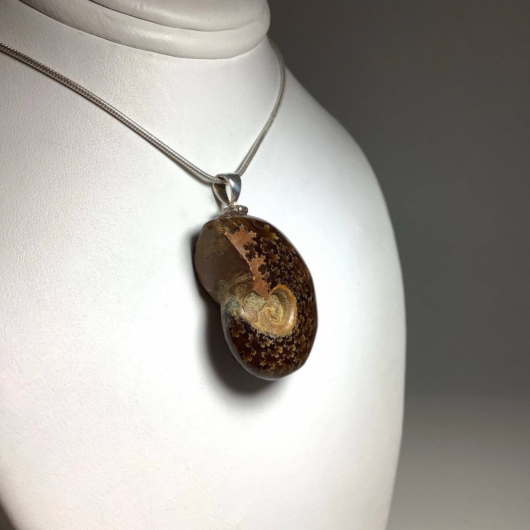 Golden Ammonite Pendant