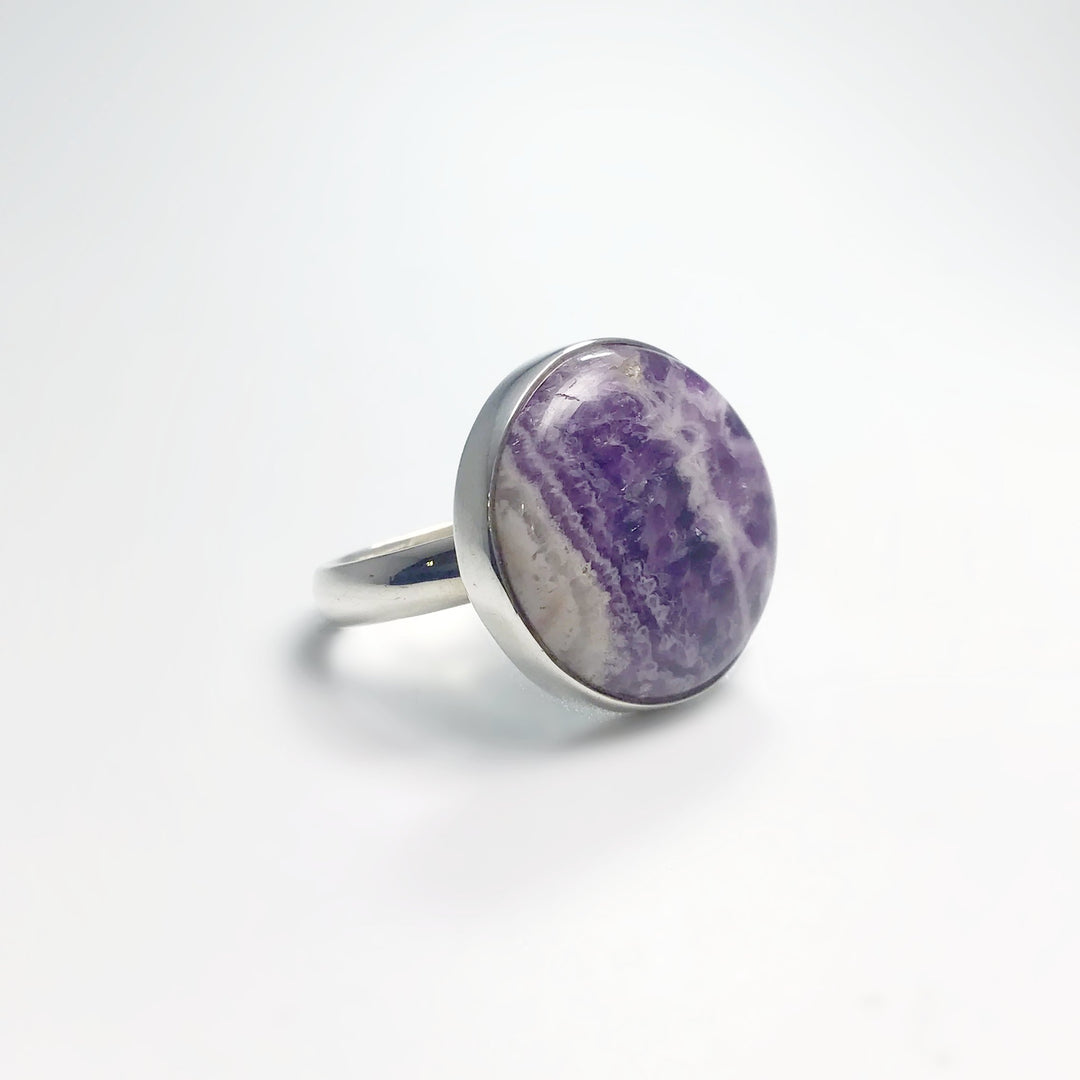 Chevron Amethyst Ring