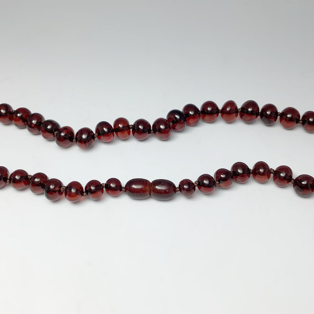 Cherry Amber Beaded Necklace