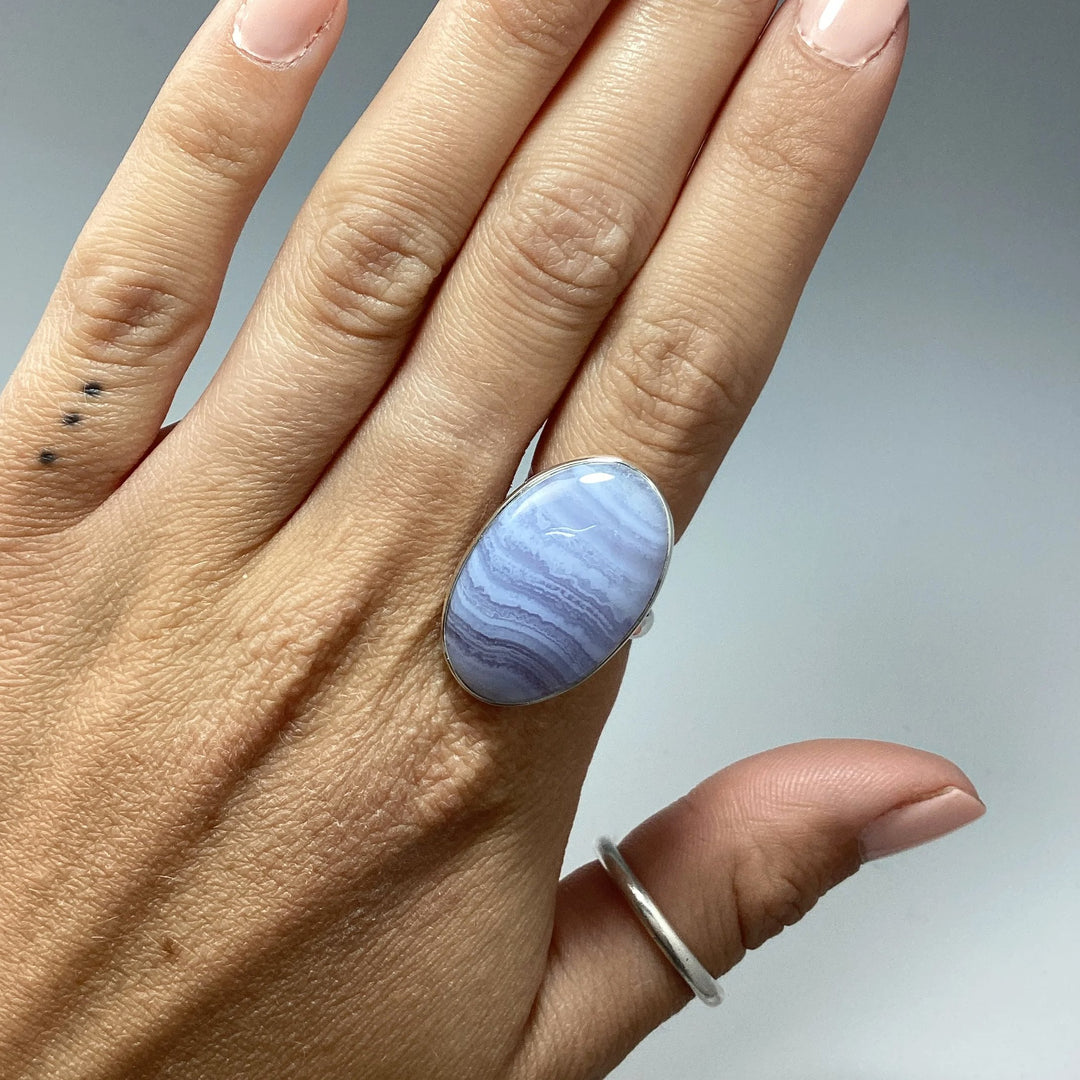 Blue Lace Agate Ring