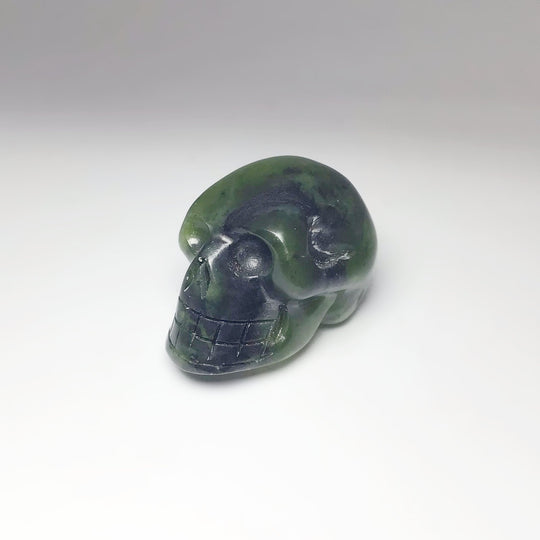 Carved Canadian Jade Skull