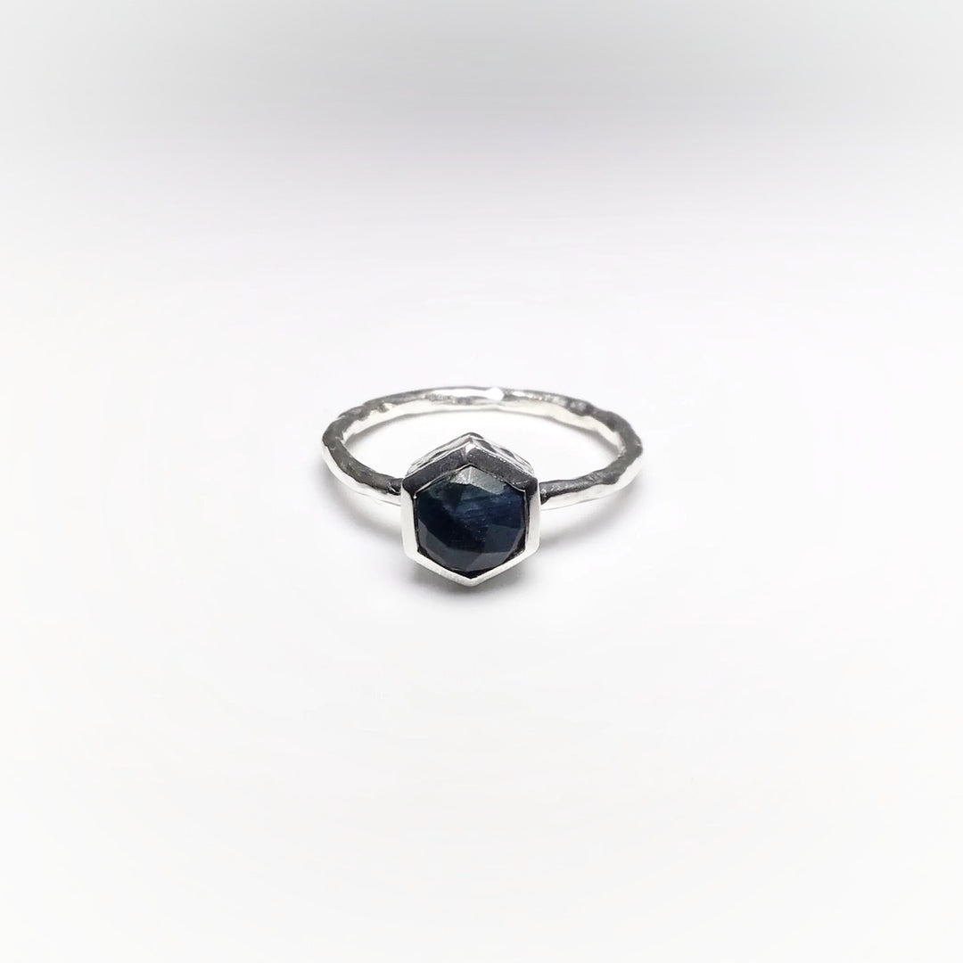 Blue Tiger Eye Ring