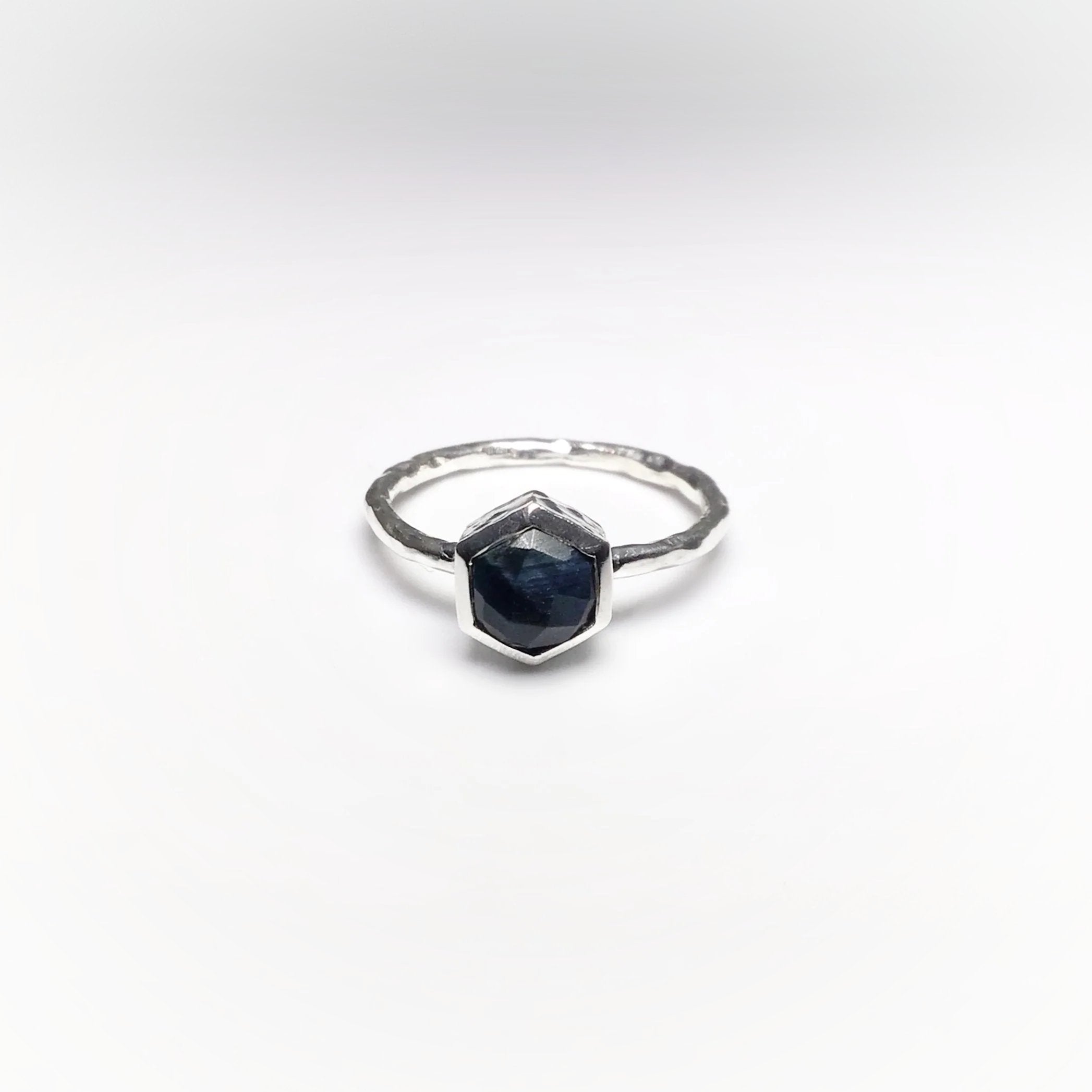 Blue Tiger Eye Ring