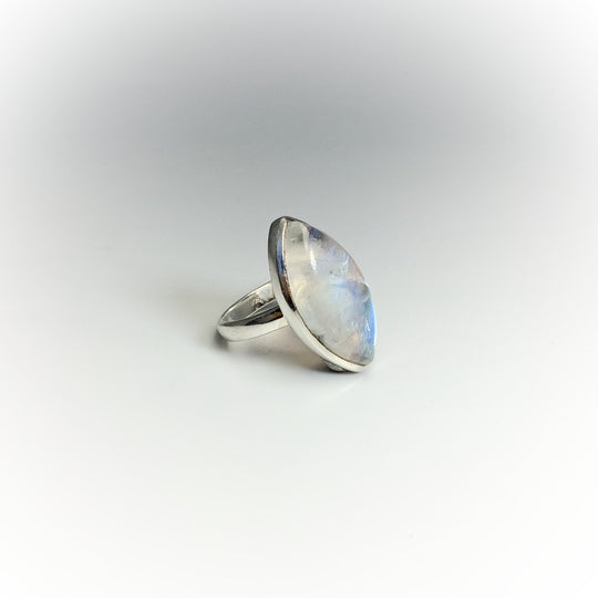 Rainbow Moonstone Ring - Size 8