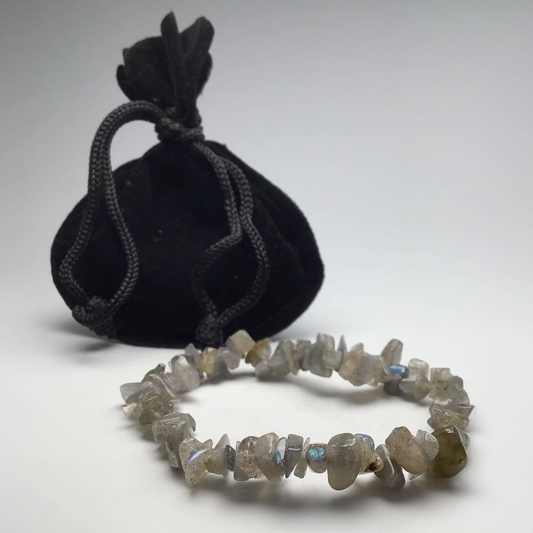 Labradorite Chip Beaded Bracelet