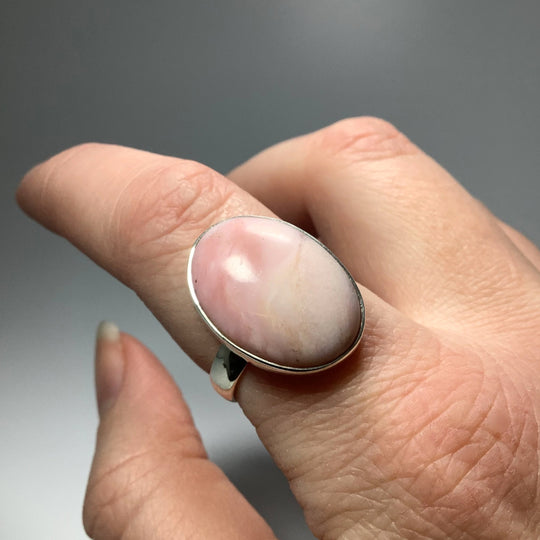 Pink Peruvian Opal Ring