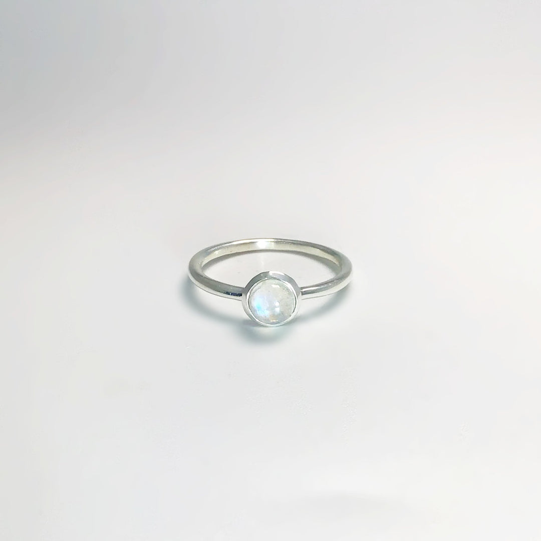 Rainbow Moonstone Ring