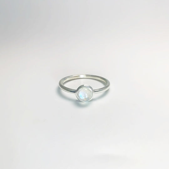 Rainbow Moonstone Ring