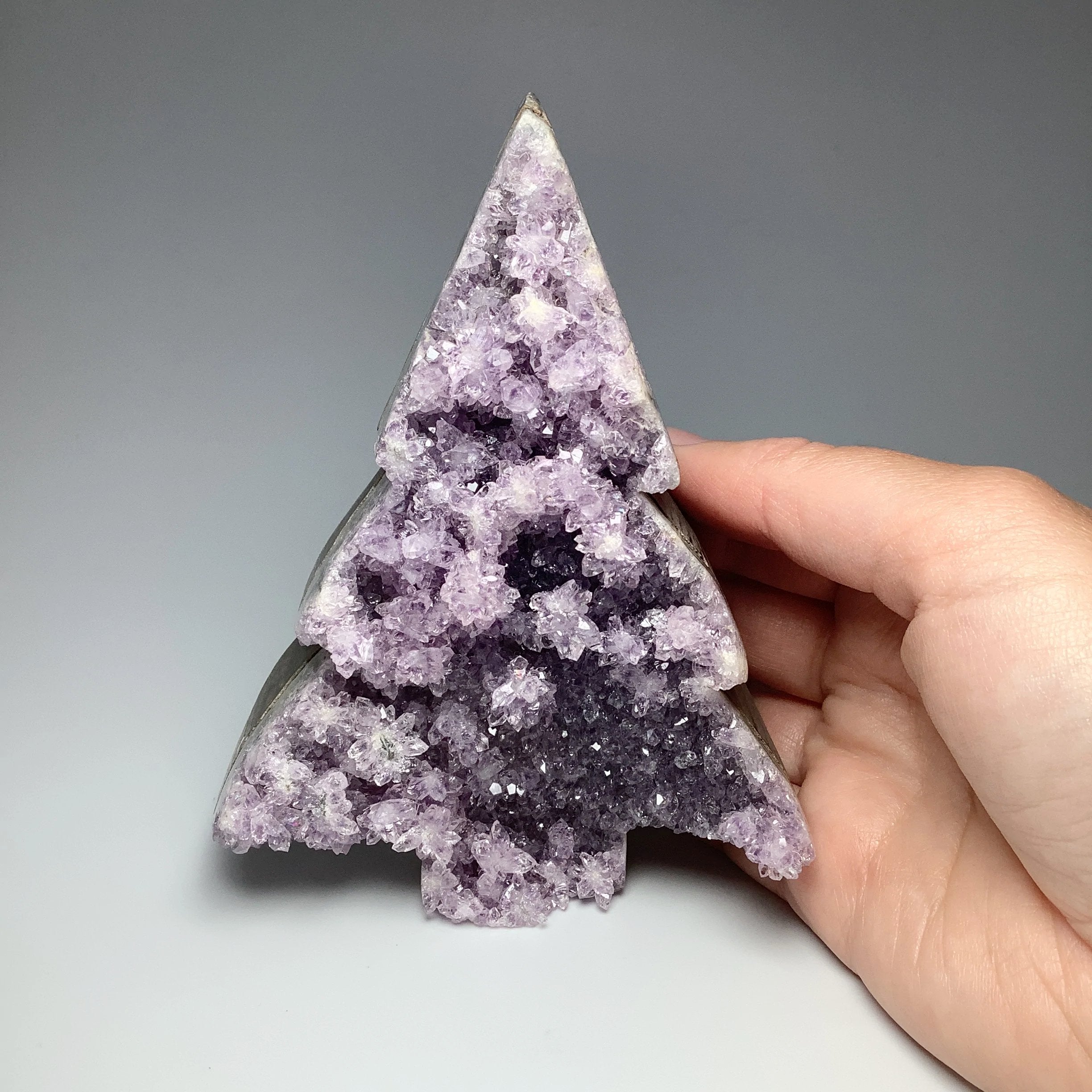 Amethyst Druze Cluster Tree Carving