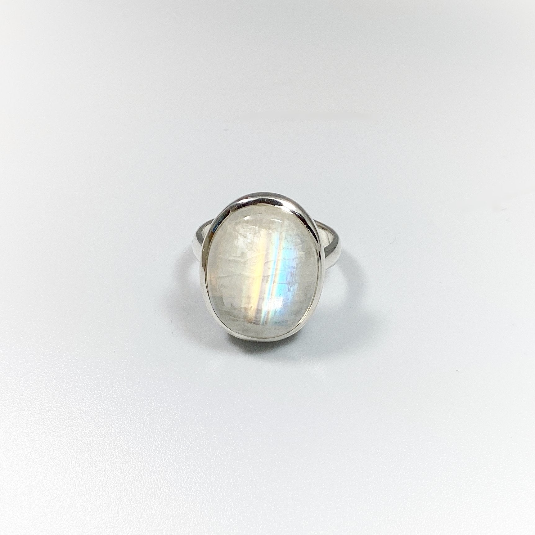 Rainbow Moonstone Ring - Size 6