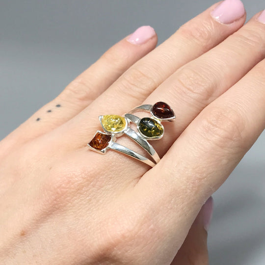 Mixed Amber Ring