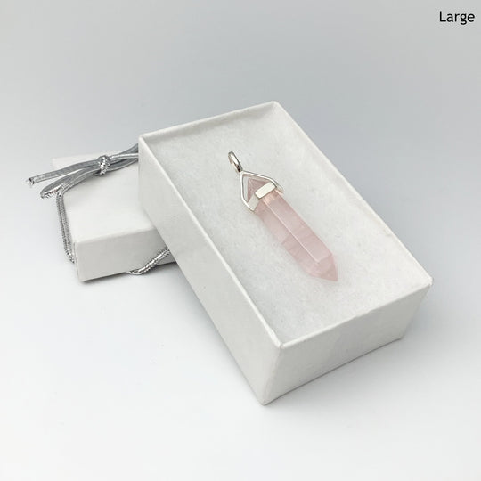 Rose Quartz Double Terminated Point Pendant