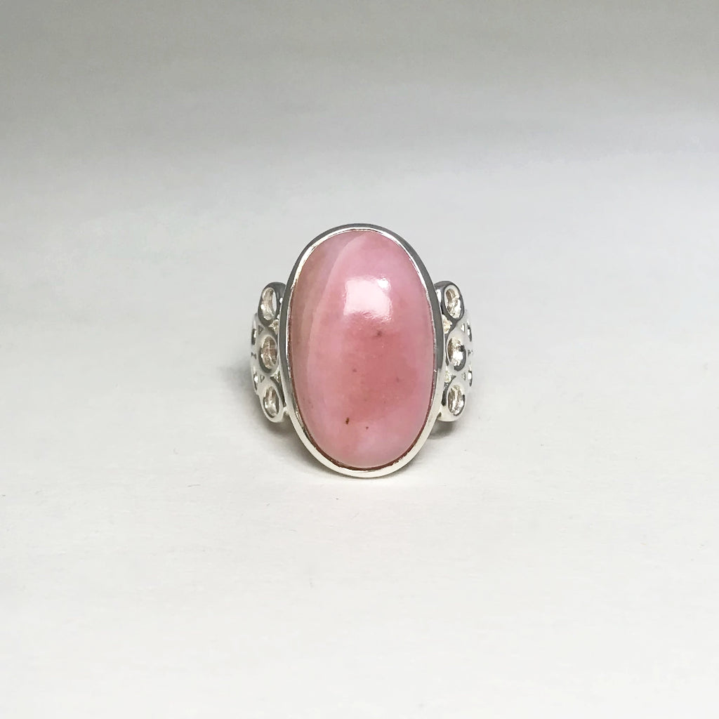 Pink Peruvian Opal Ring