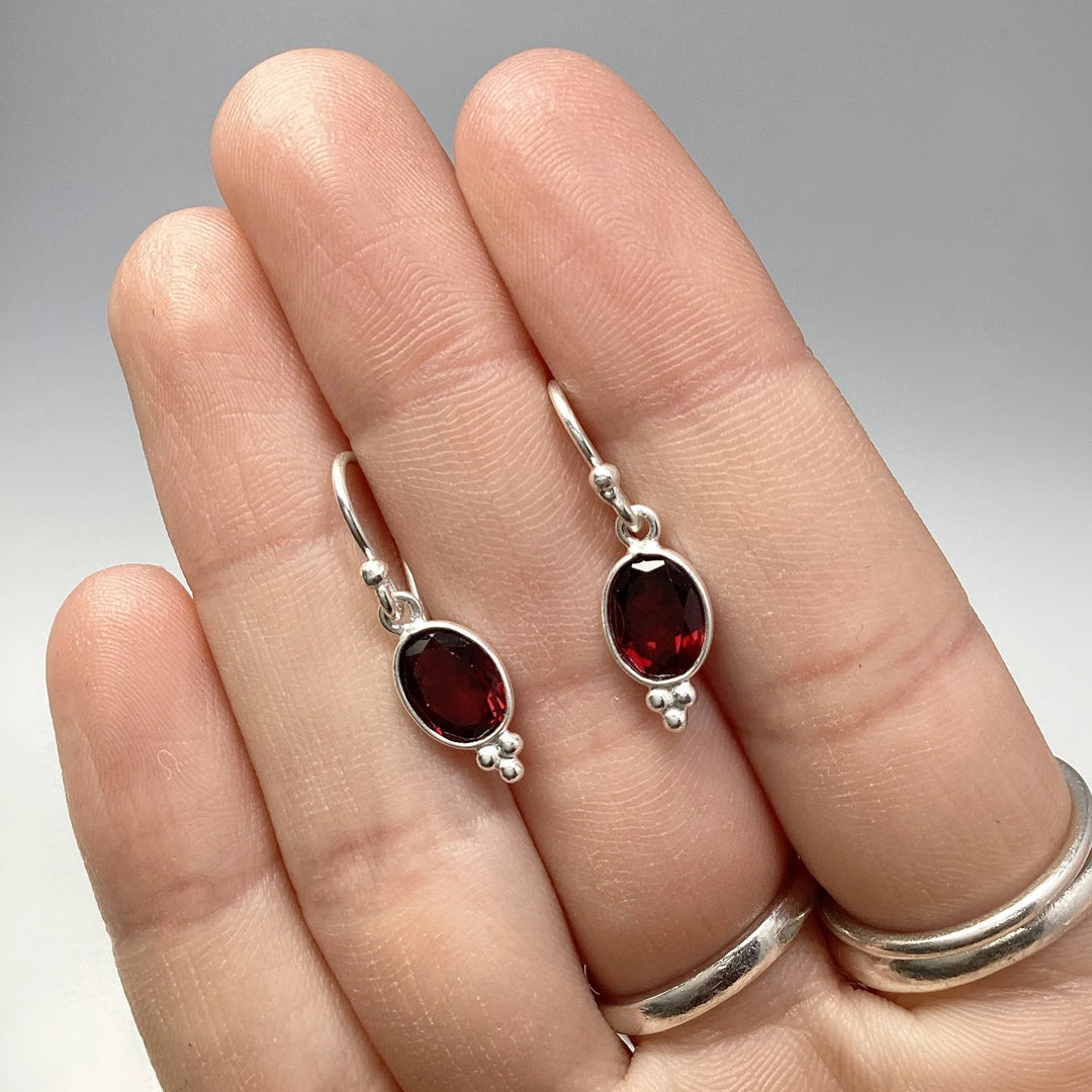 Garnet Dangle Earrings