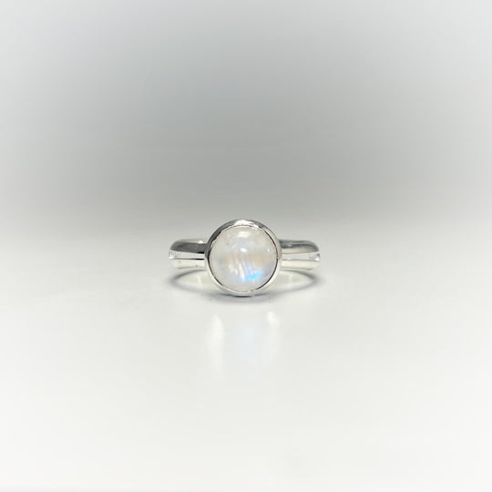 Rainbow Moonstone Ring