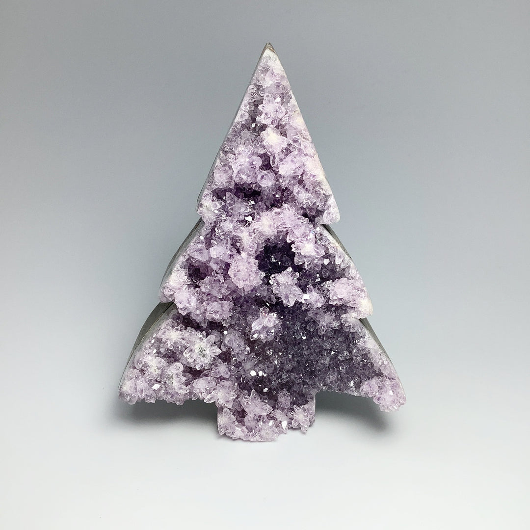 Amethyst Druze Cluster Tree Carving