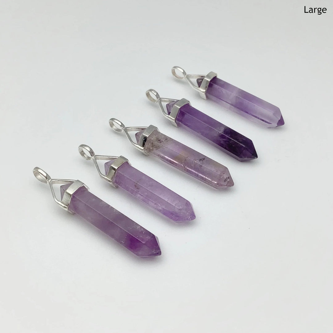 Amethyst Double Terminated Point Pendant