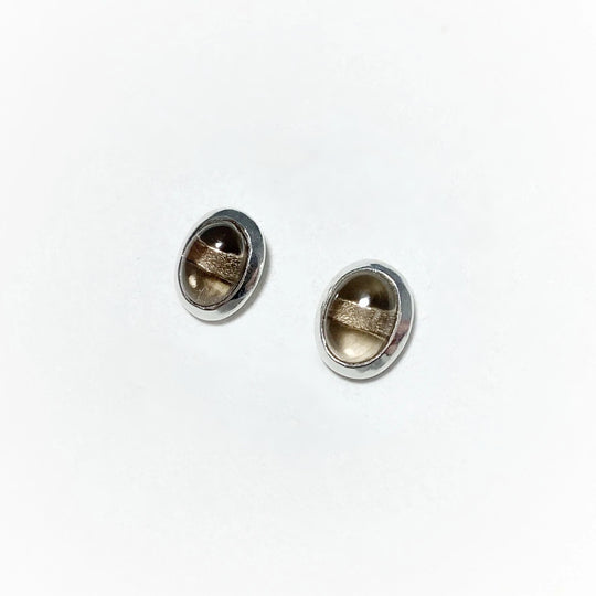 Smoky Quartz Stud Earrings