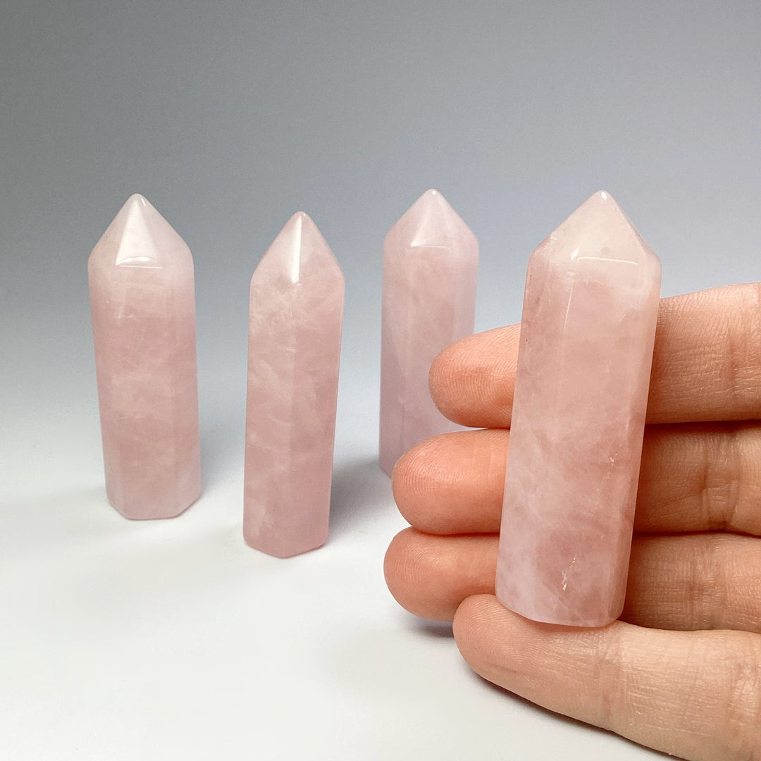 Polished Rose Quartz Point at $35 Each