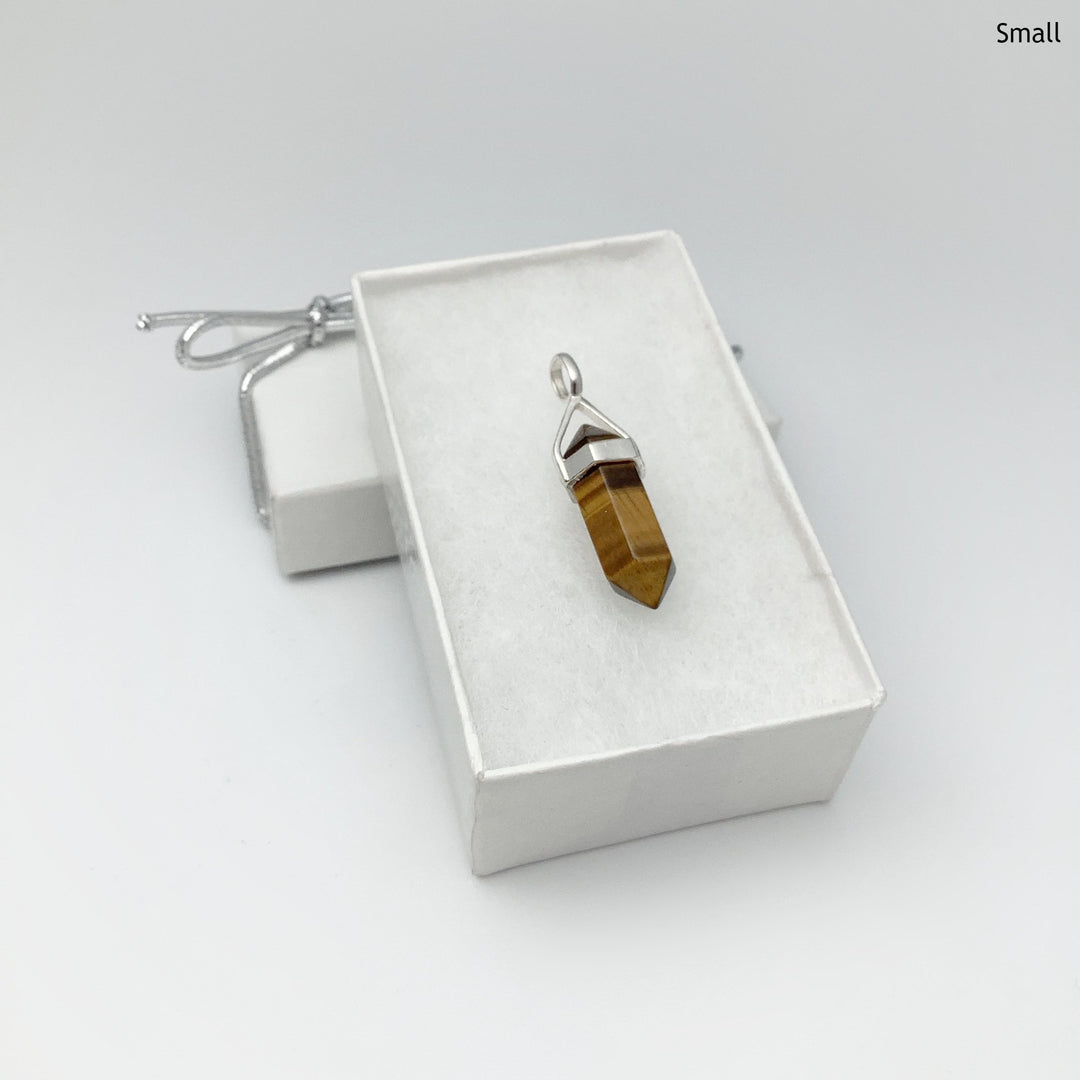 Gold Tiger Eye Double Terminated Point Pendant