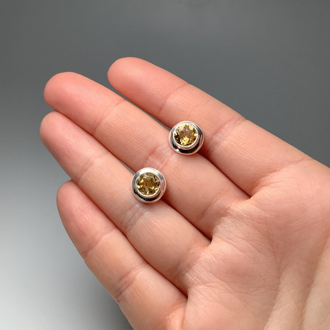 Citrine Stud Earrings