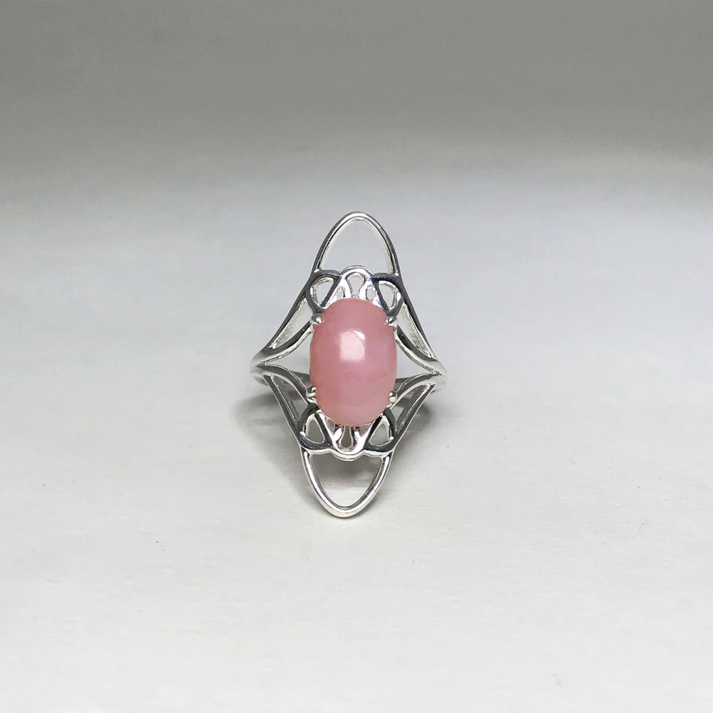 Pink Peruvian Opal Ring