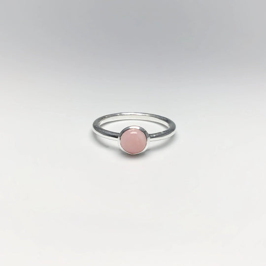 Pink Peruvian Opal Ring