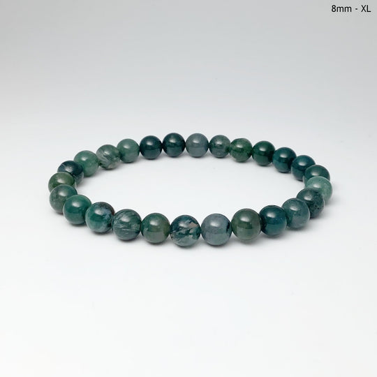 Moss Agate Beaded Bracelet