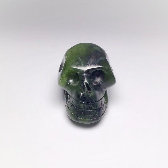 Carved Canadian Jade Skull