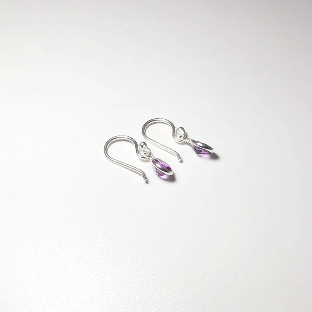 Amethyst Faceted Dangle Earrings