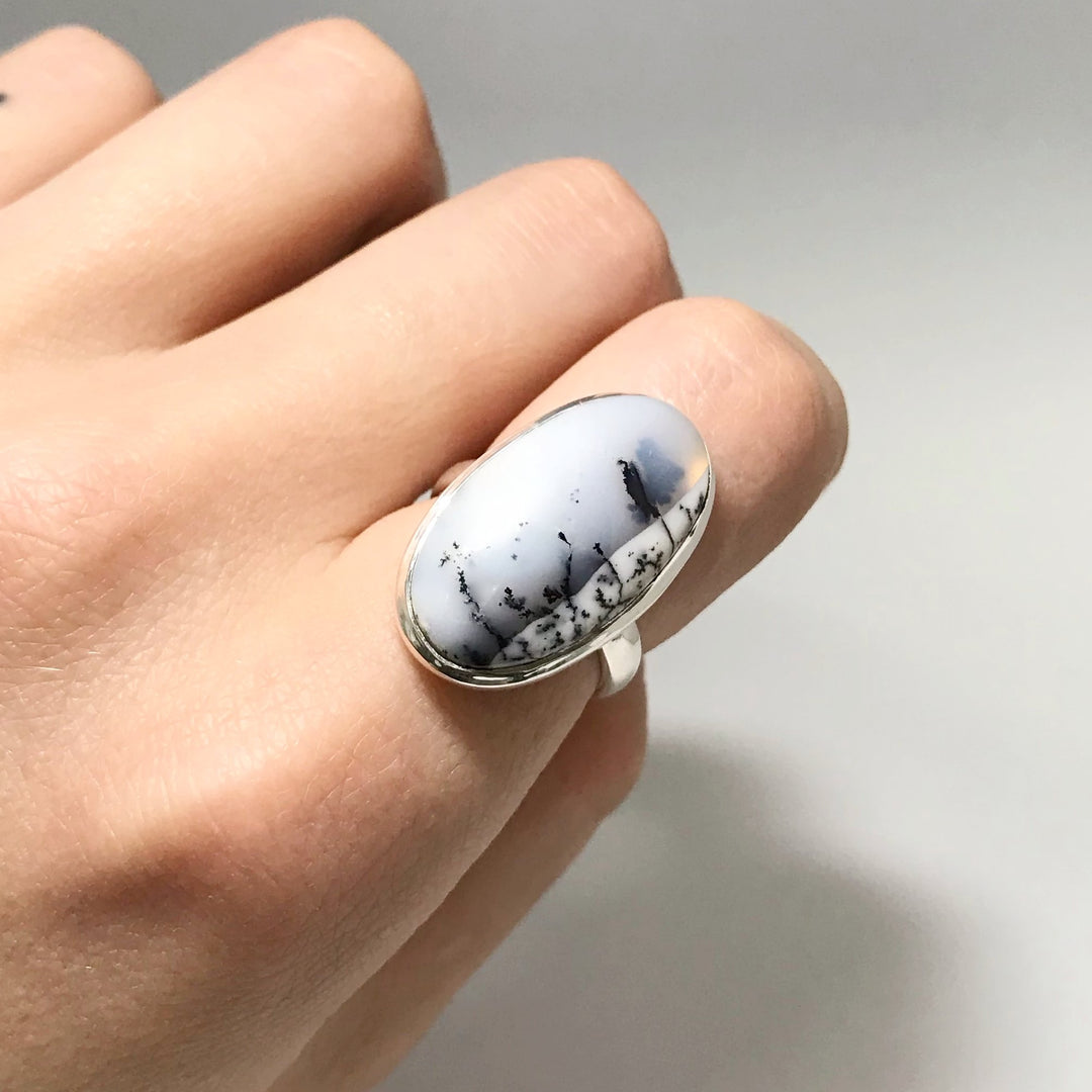 Dendritic Opal Ring