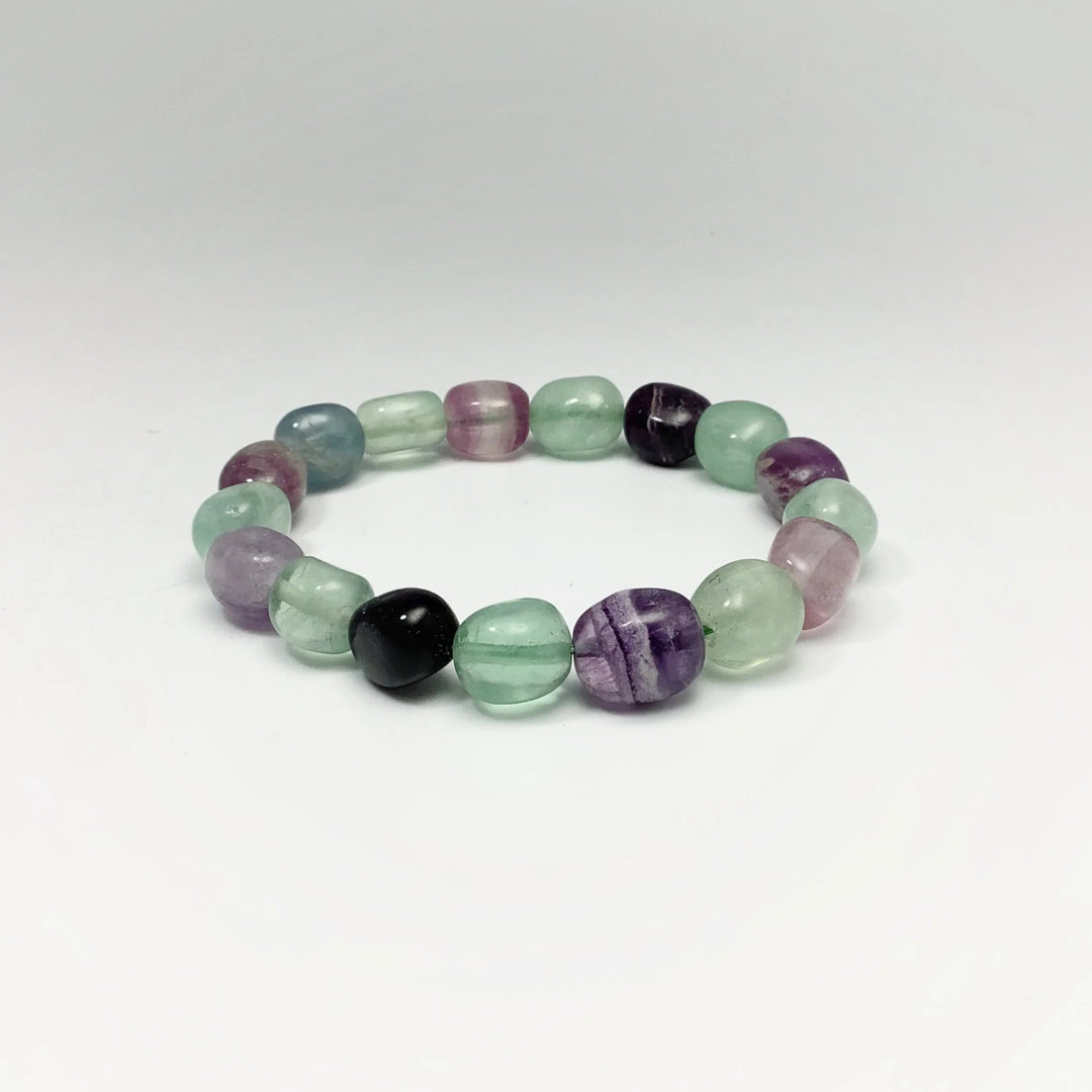 Fluorite Nugget Beaded Bracelet