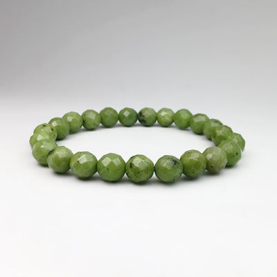 bracelet jade jadéite perle ronde 910 mm vert marbre foncé  Bracelet Jade  Miracles minéraux