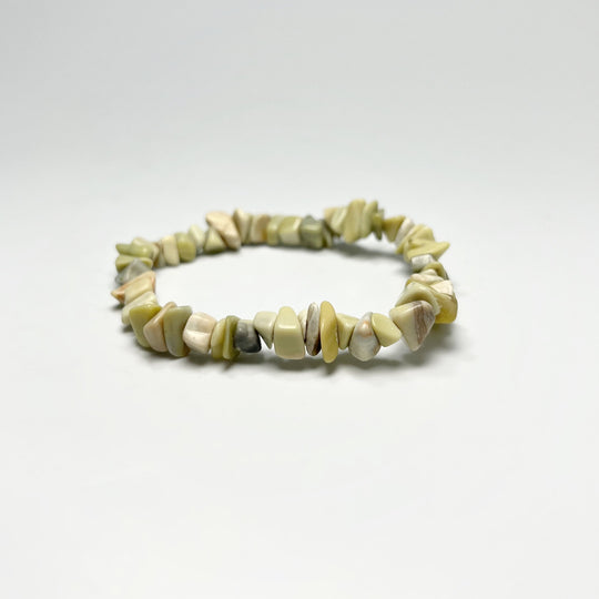 Butter Jade Chip Beaded Bracelet