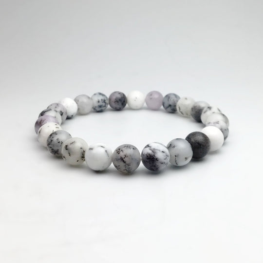 Dendritic Opal Beaded Bracelet - 8mm - High Quality