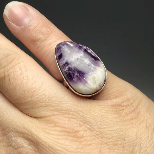 Chevron Amethyst Ring