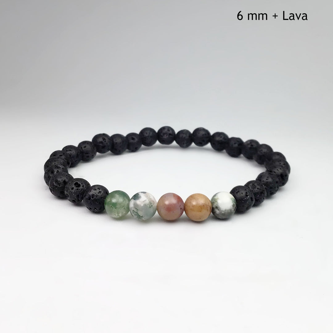 Indian Agate Beaded Bracelet